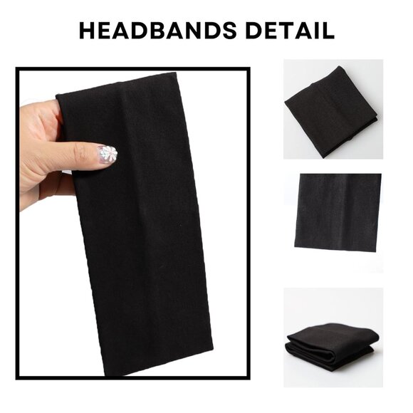 6 Pack Extra Wide Cotton Headbands Women Men Sweat Wicking Sports Hair Accessori - Picture 4 of 7